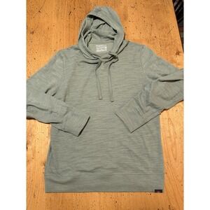 Faherty Hoodie Mens Small Green Sunwashed Organic Cotton Sweatshirt‎ Pullover